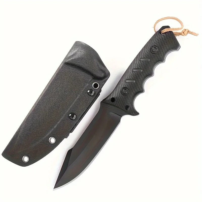 Premium Tactical Survival Knife Fixed Blade EDC Hunting Gear with Sheath & GFN Handle