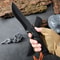 Durable Stainless Steel Tactical Fixed Blade Knife with ABS Handle Perfect for Hunting, Camping, and Survival