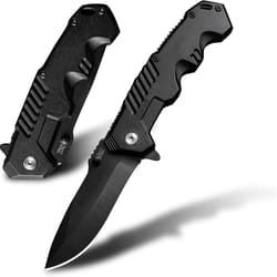 folding pocket knife with stainless steel blade compact edc knife for men and women, ideal for camping and fishing