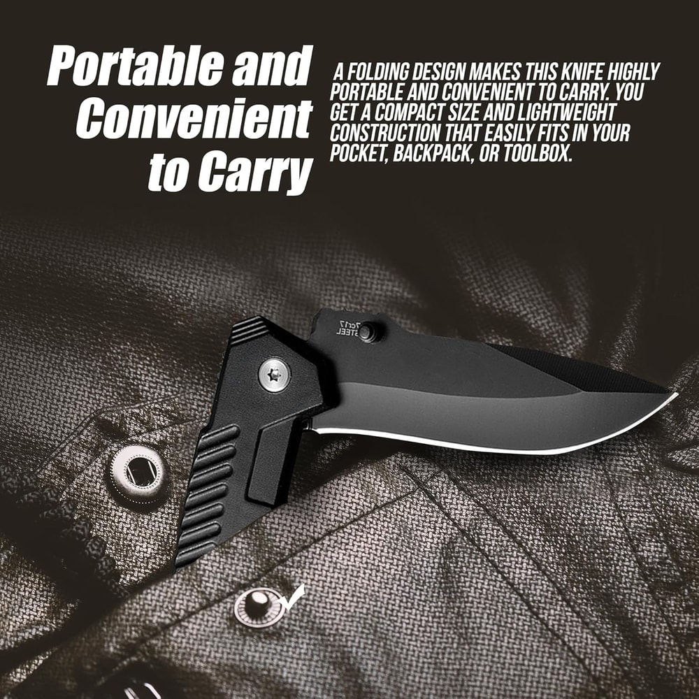 Folding Pocket Knife With Stainless Steel Blade Compact EDC Knife For Men And Women Ideal For Campi 3