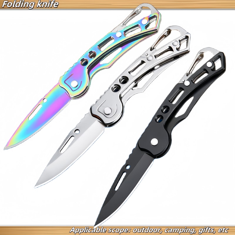 Compact Stainless Steel Pocket Knife Mini Folding Keychain Knife for Everyday Carry & Outdoor Use