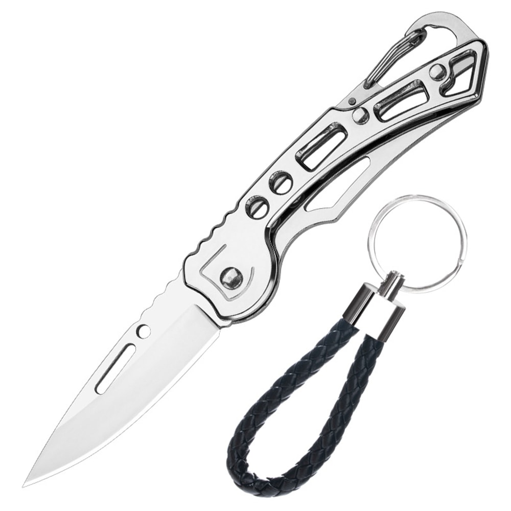 Compact Stainless Steel Pocket Knife Mini Folding Keychain Knife for Everyday Carry & Outdoor Use