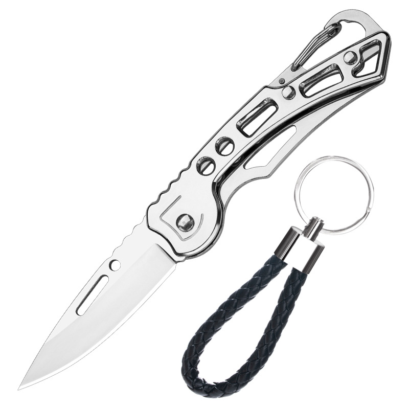 Compact Stainless Steel Pocket Knife Mini Folding Keychain Knife for Everyday Carry & Outdoor Use