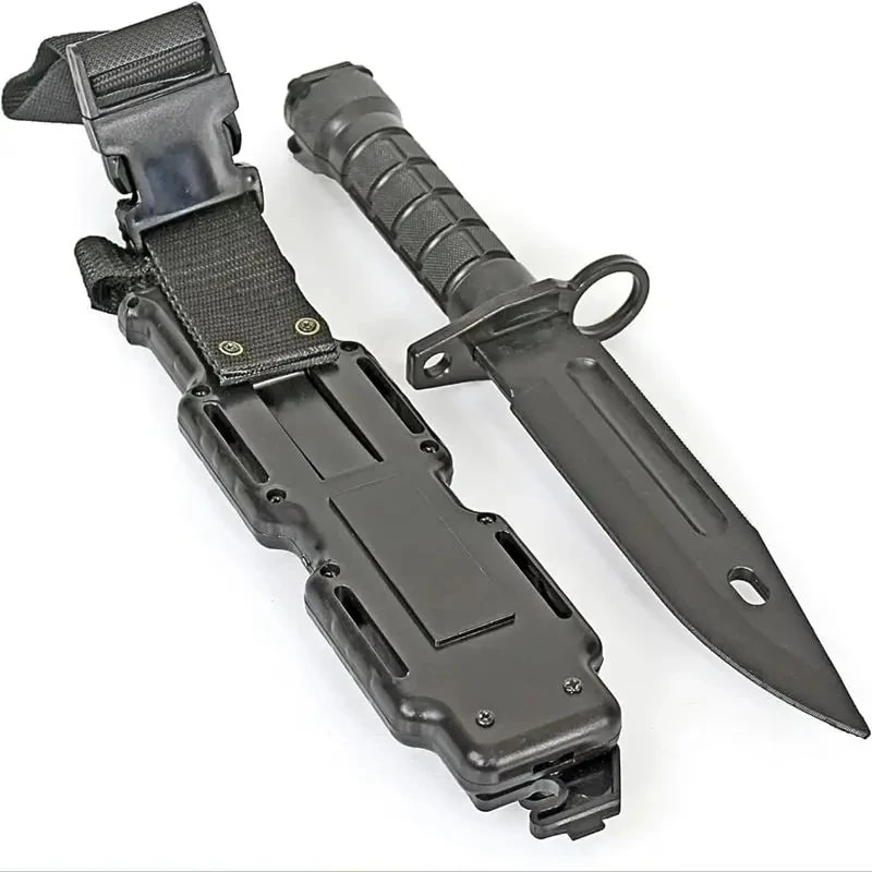 Flexible Rubber Training Knife With Sheath Safe And Durable Martial Arts Prop 0