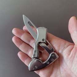 portable stainless steel mini folding knife for camping & survival edc pocket knife