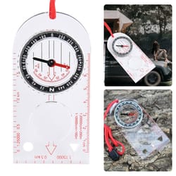 orienteering baseplate compass for hiking & camping tactical lensatic army gear