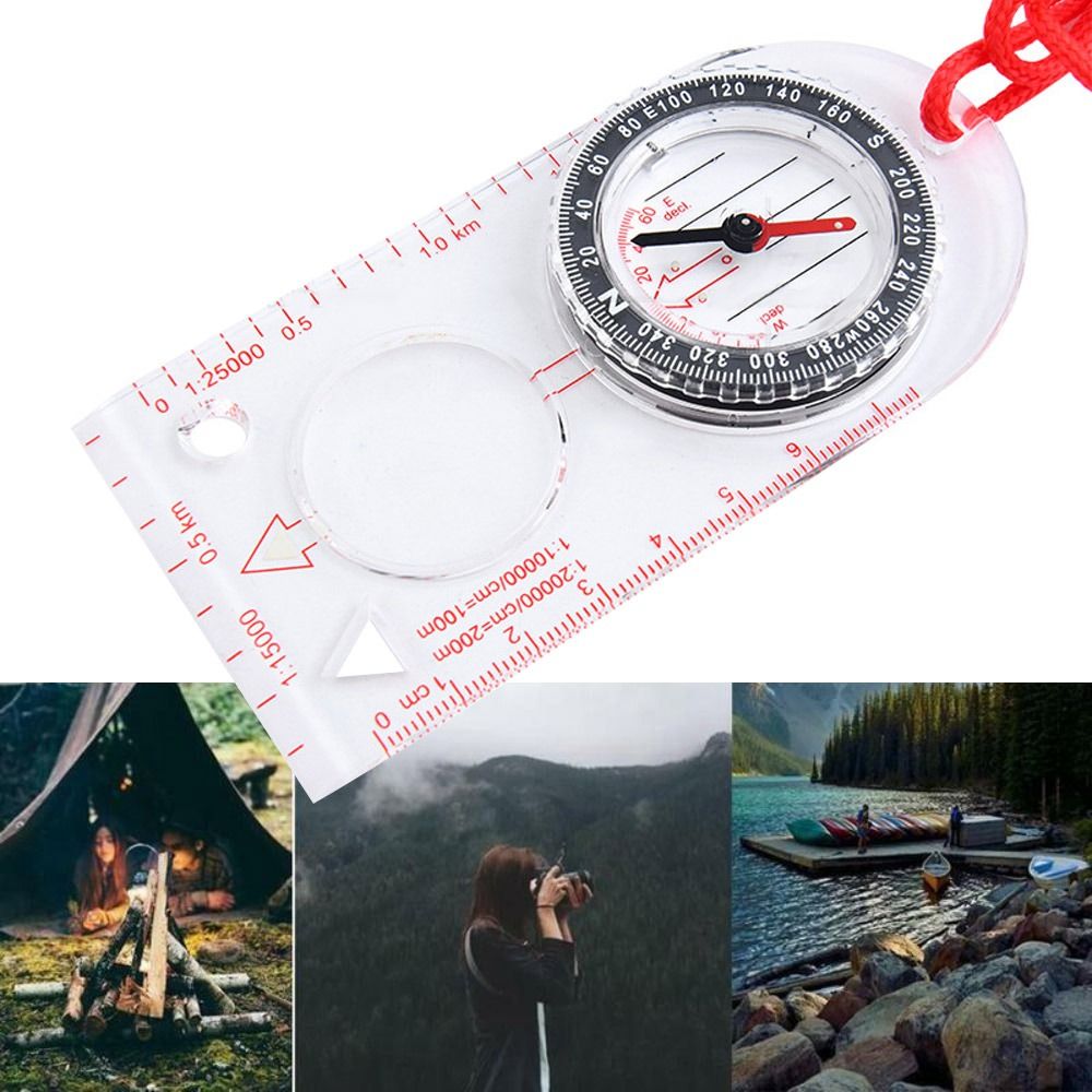 Orienteering Baseplate Compass for Hiking & Camping Tactical Lensatic Army Gear