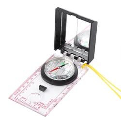 multifunctional emergency kit with mapping ruler and mirror for outdoor activities