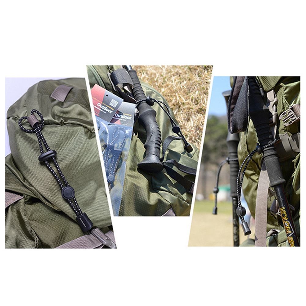 Trekking Pole And Backpack Holder Tie Cord Perfect For Hiking And Camping Adventures 1