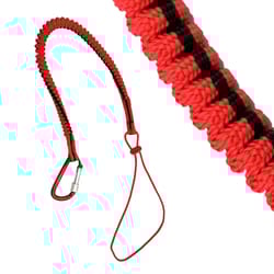 heavy-duty bungee tool lanyard with carabiner hook capacity for climbing & safety work