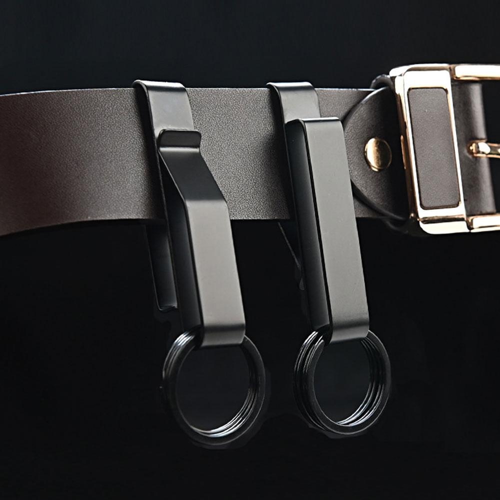 Stainless Steel Keychain Clip Durable Anti-Lost Key Holder for Outdoor Use