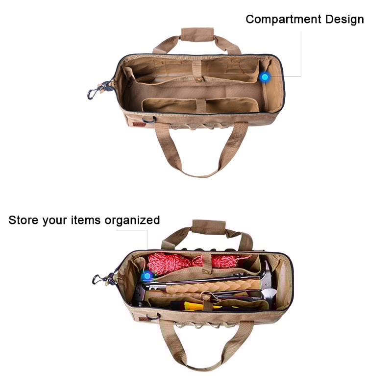 Camping Gear Bag Large Capacity WaterResistant Storage Tool Bag With Wide Mouth Opening 6