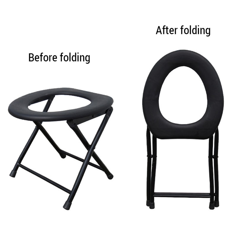 Heavy-Duty Folding Toilet Seat for Travel and Camping Anti-Slip, Portable, and Durable for Adults