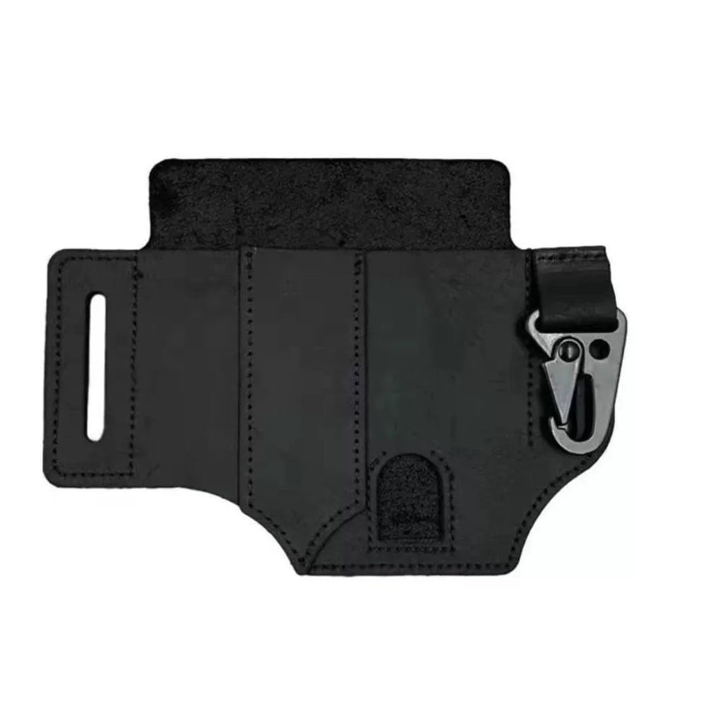 Tactical Leather Waist Bag Portable Multi-Tool Storage Holster for Outdoor Camping, Hunting, and Hiking