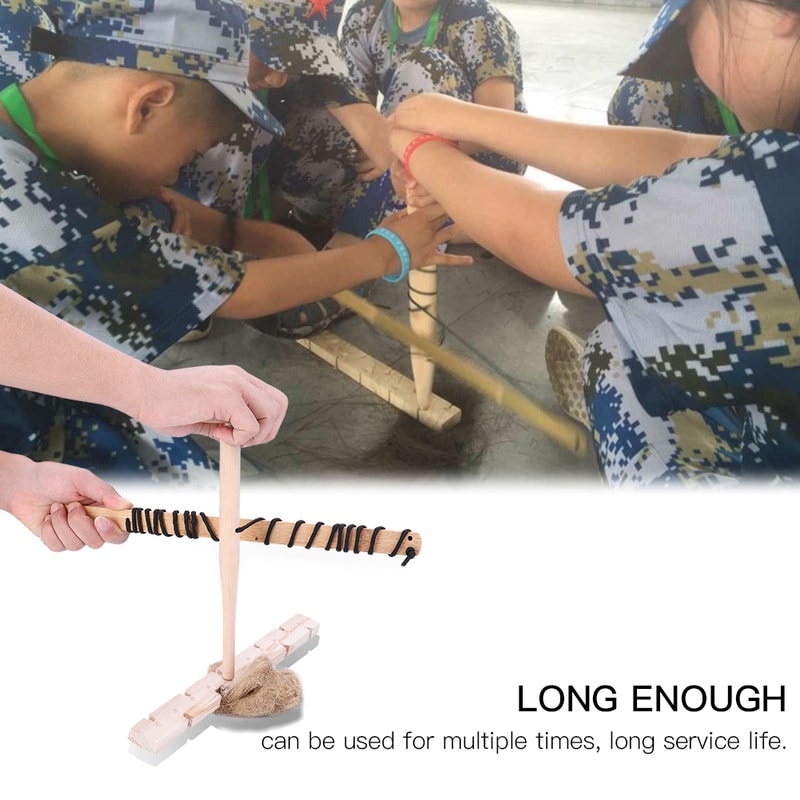 Survival Fire Starter Kit For Outdoor Camping And Emergency Use Wood Drilling Fire Making Tool 4