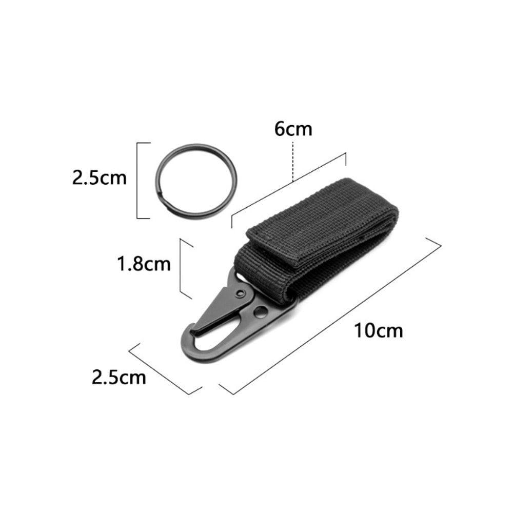 Premium Molle Nylon Webbing Carabiner Keychain For Outdoor Adventure Climbing 6