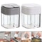 Camping Spice Dispenser Jar with Lid Transparent, Compartment Salt & Pepper Shaker for Outdoor Cooking & Barbecue