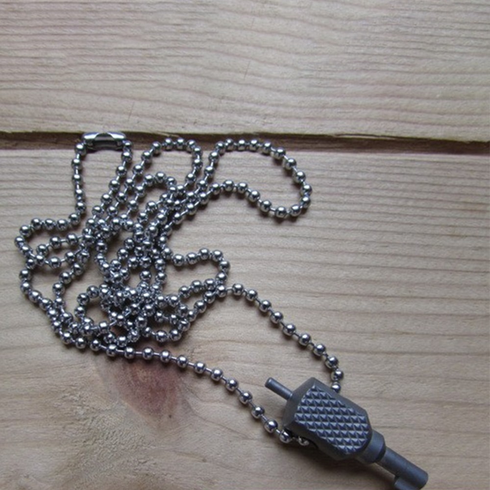 Titanium EDC Tool Keychain Pendant Tactical Handcuff Knife Lanyard With Paracord Bead 4
