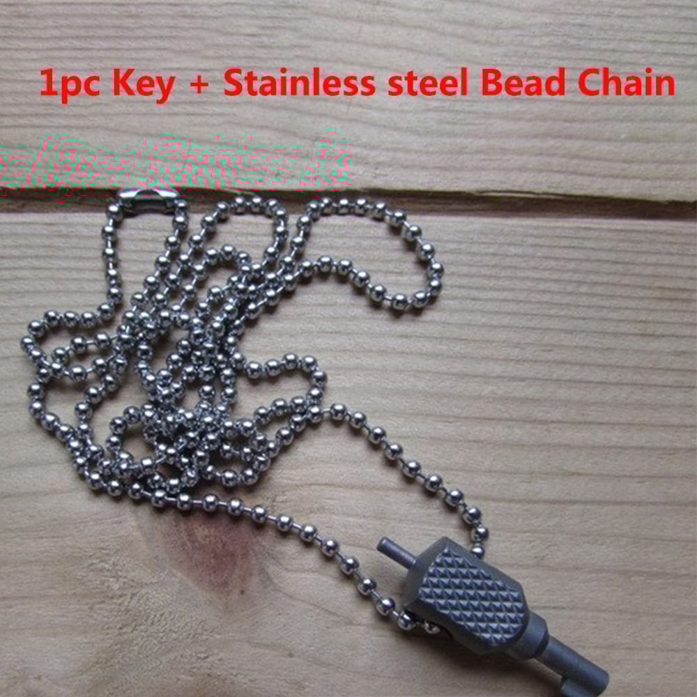 Titanium EDC Tool Keychain Pendant Tactical Handcuff Knife Lanyard With Paracord Bead 6