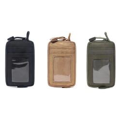 waterproof tactical edc pouch with card slots & zippered travel wallet