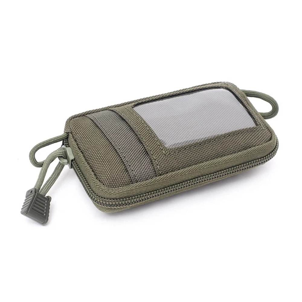 Waterproof Tactical EDC Pouch with Card Slots & Zippered Travel Wallet