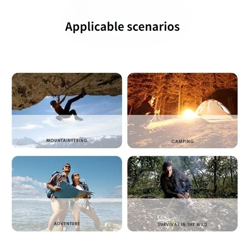 Survival Bracelet With Compass Whistle Multifunction Tactical Camping Gear 4