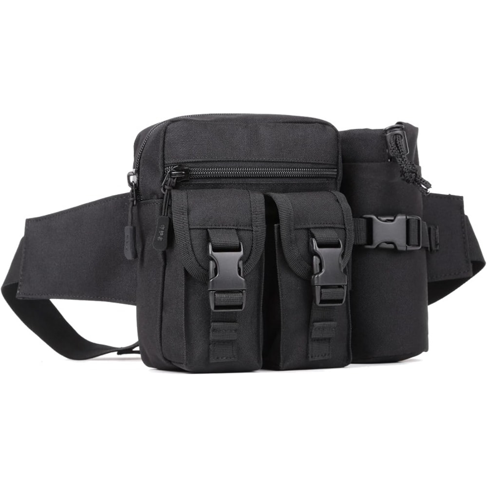 Tactical Waist Pack For Hiking Outdoor Sports Water Bottle Holder Phone Pouch 0