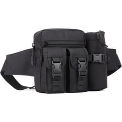 tactical waist pack for hiking & outdoor sports water bottle holder & phone pouch