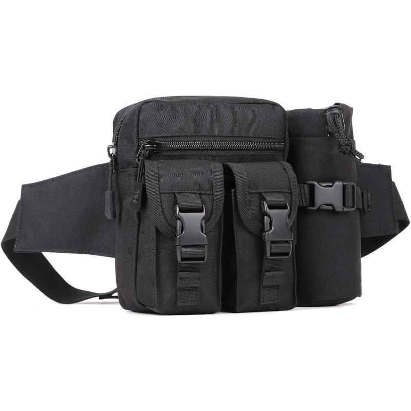 Tactical Waist Pack For Hiking Outdoor Sports Water Bottle Holder Phone Pouch 0