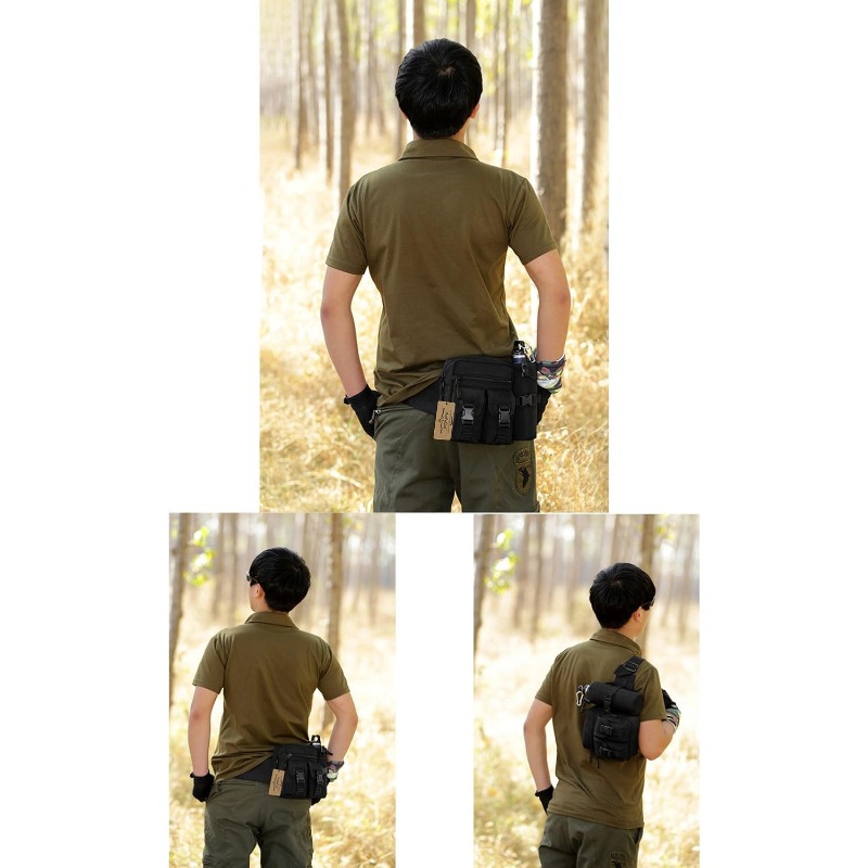 Tactical Waist Pack For Hiking Outdoor Sports Water Bottle Holder Phone Pouch 2
