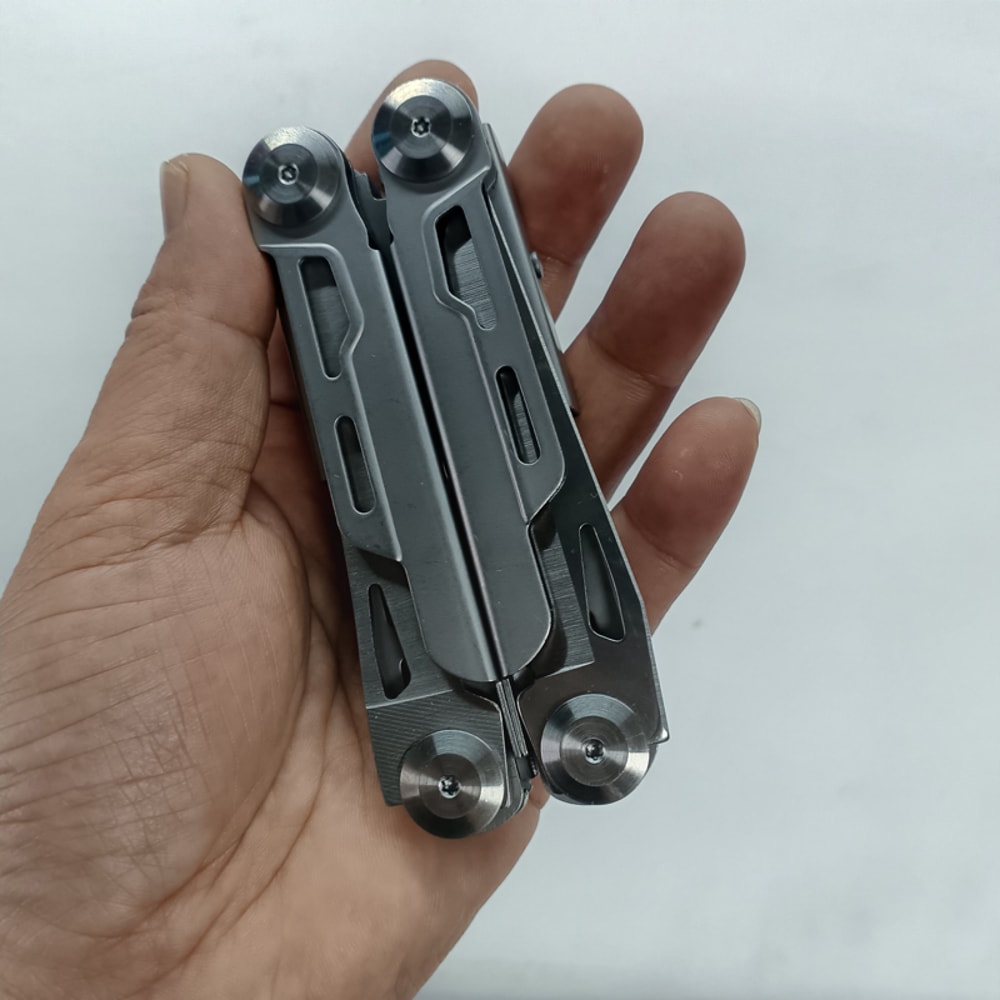 Premium Stainless Steel Folding Multitool Pliers for Camping, Hiking & Survival Knife, Saw, Screwdriver.