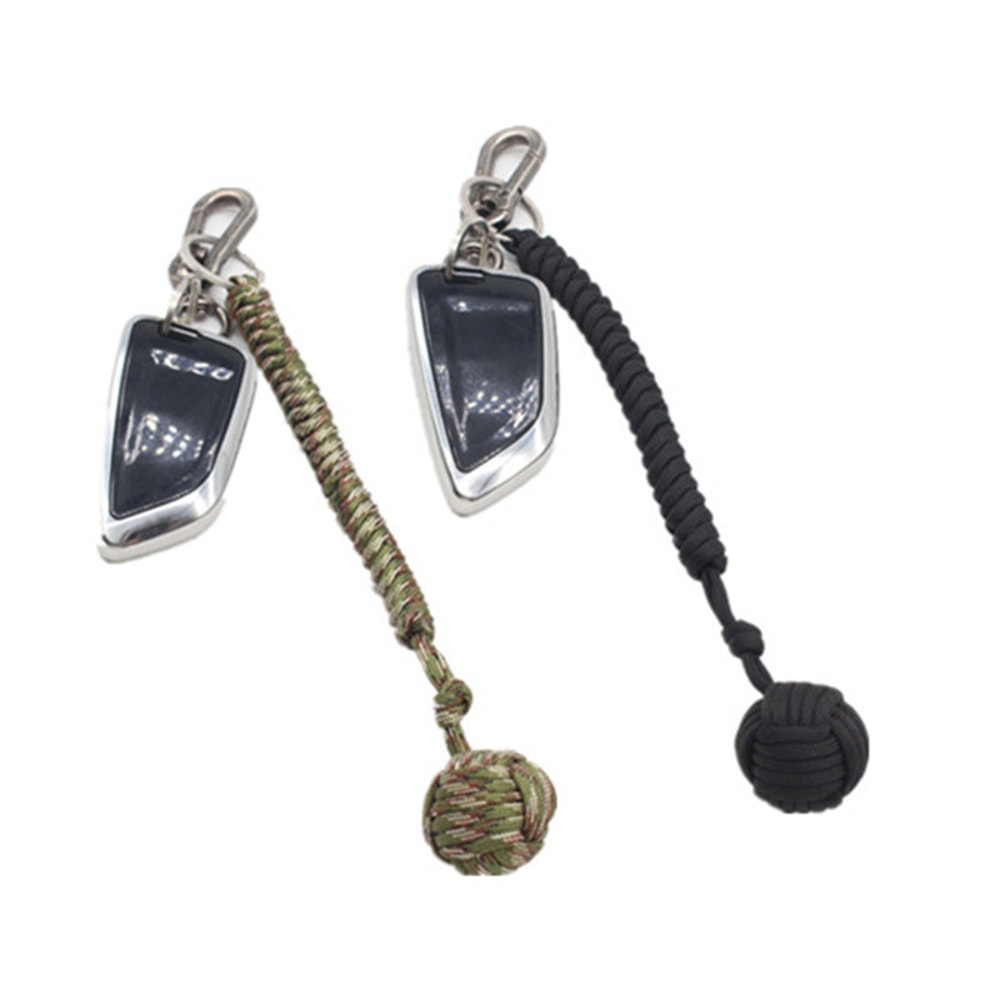 MultiFunction SelfDefense Paracord Umbrella With Monkey Fist Steel Ball Survival Keychain 1