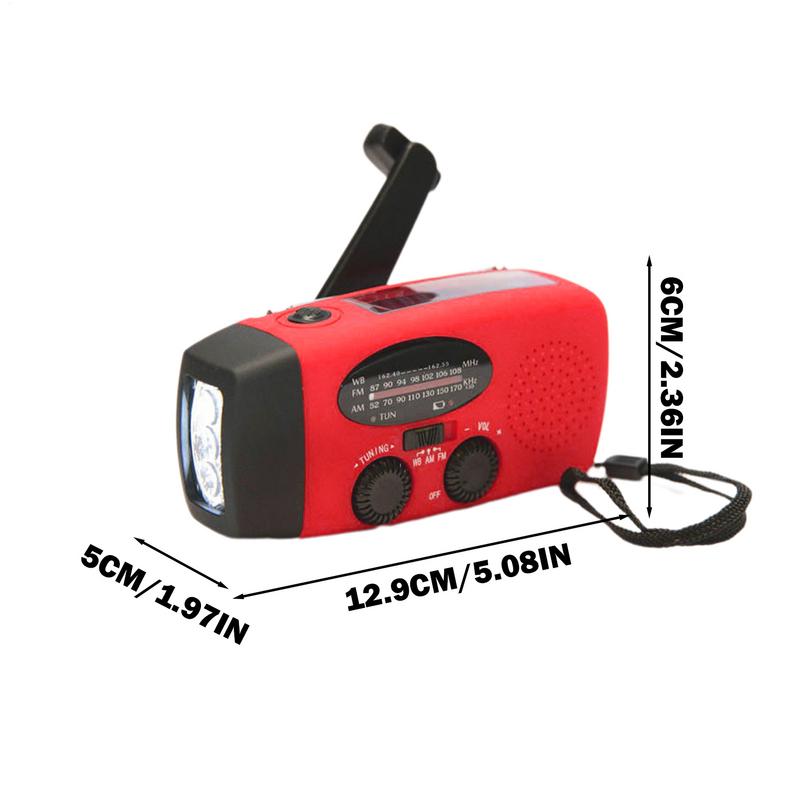 Solar Hand Crank Weather Radio & Emergency Power Bank