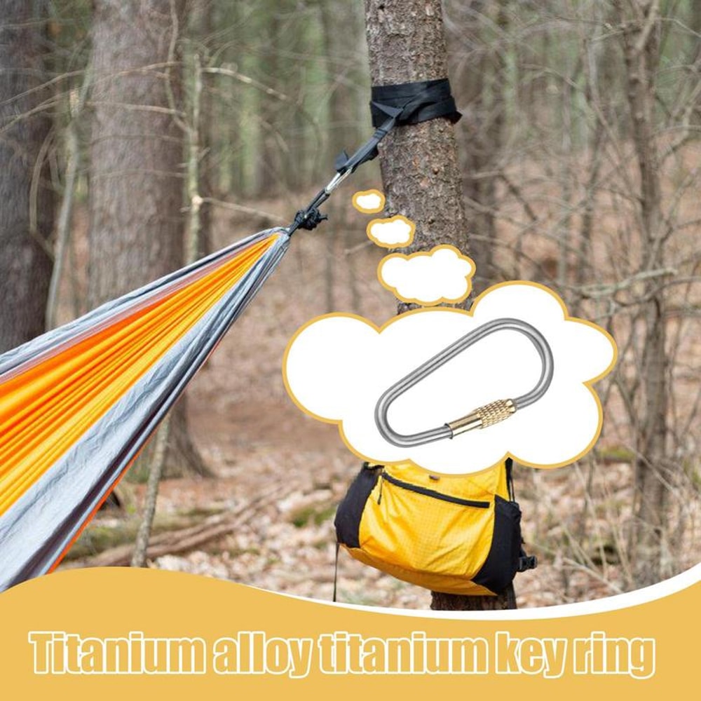 Titanium Screw Lock Carabiner Clip Keyring High Strength, Quick Release for Outdoor Adventures