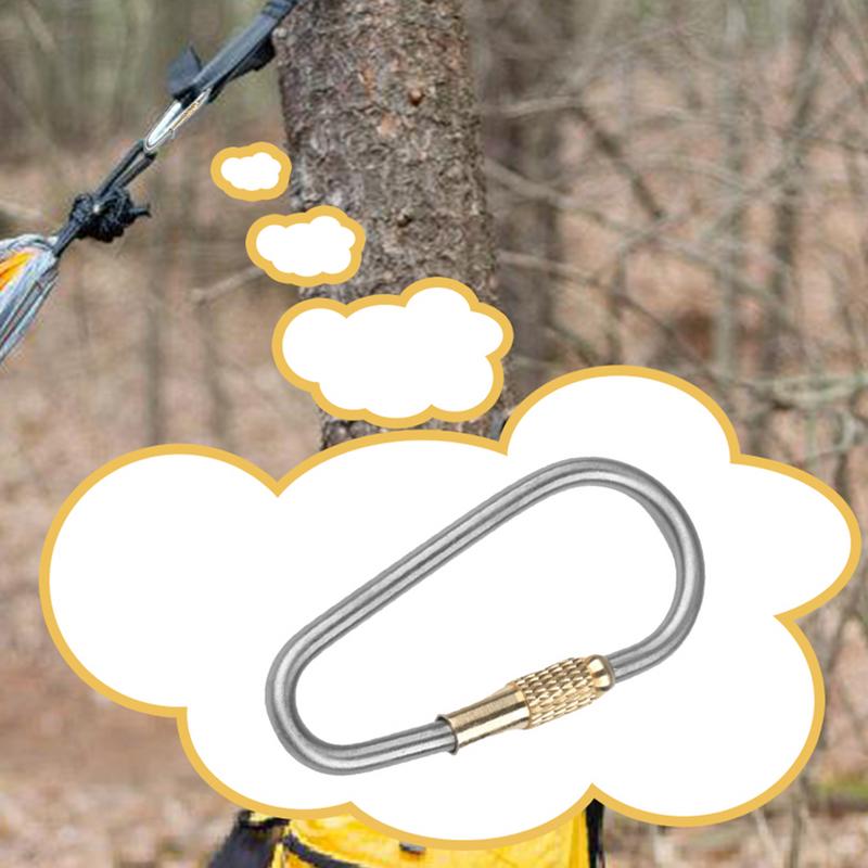 Titanium Screw Lock Carabiner Clip Keyring High Strength, Quick Release for Outdoor Adventures