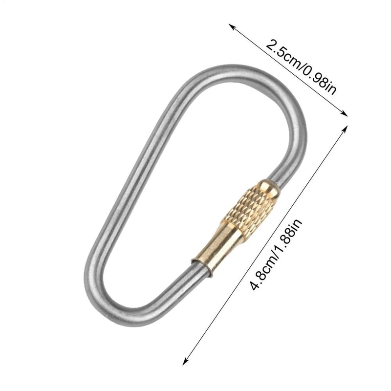 Titanium Screw Lock Carabiner Clip Keyring High Strength, Quick Release for Outdoor Adventures