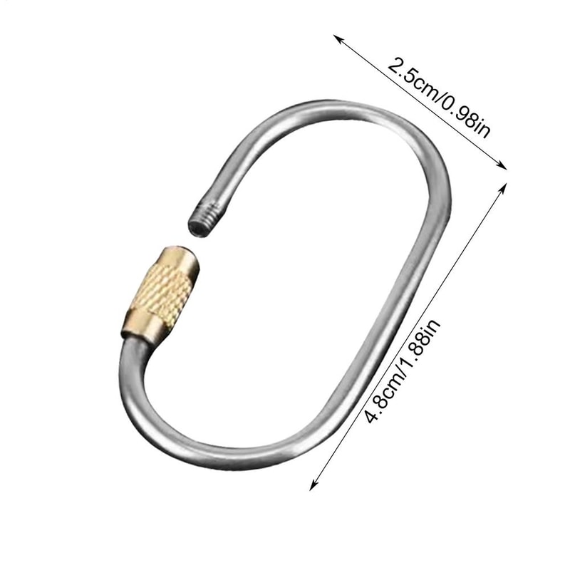 Titanium Screw Lock Carabiner Clip Keyring High Strength, Quick Release for Outdoor Adventures