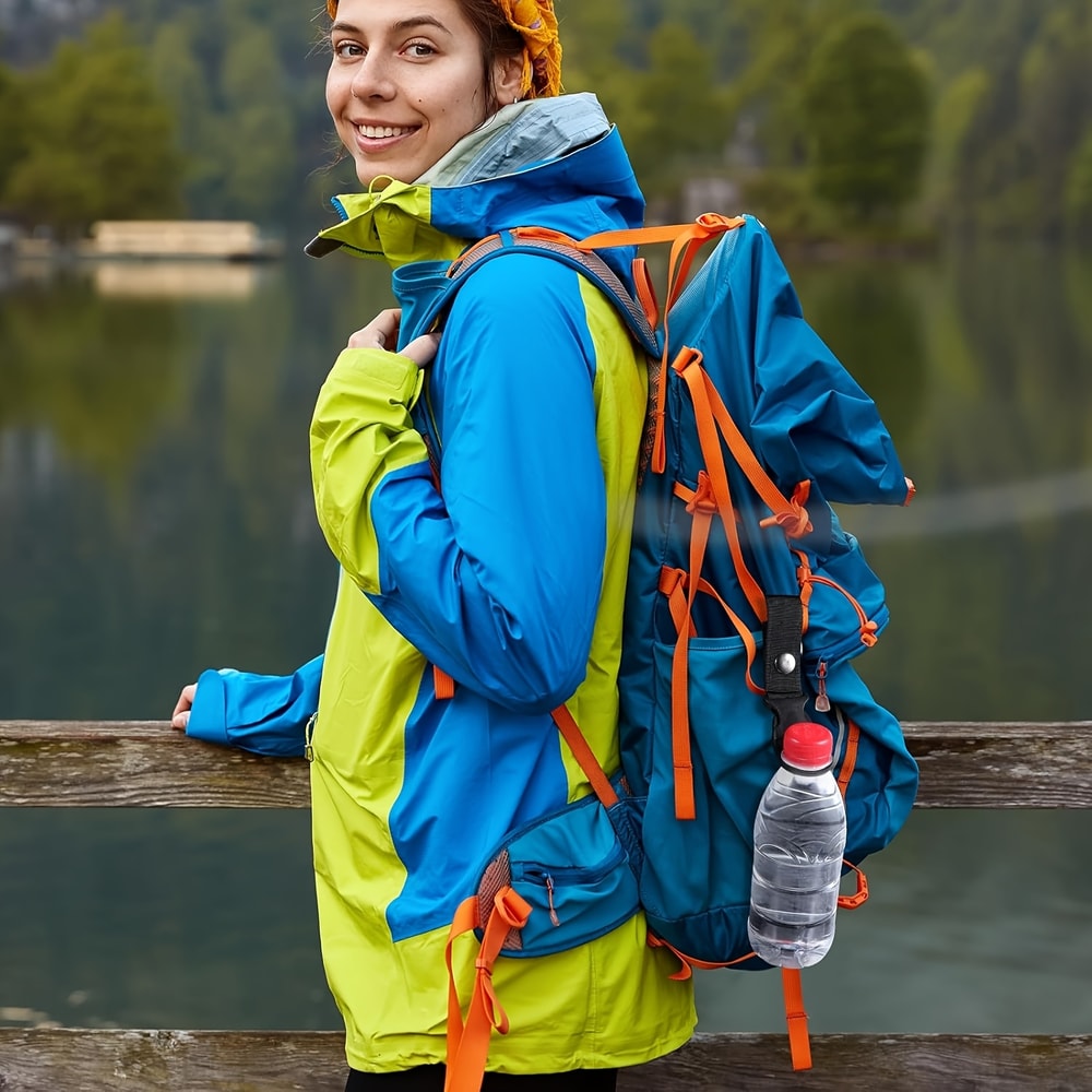 Nylon Camping Water Bottle Holder Clip With MilitaryGrade Carabiner Ideal For Outdoor Hiking Backp 2