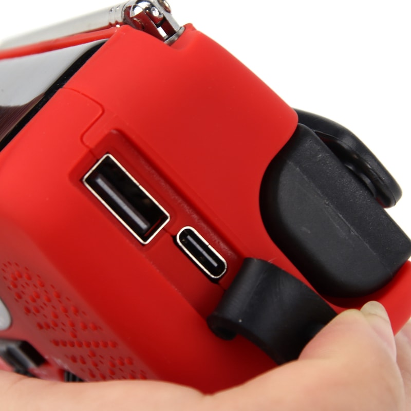 Multifunctional Solar Hand Crank Radio with Flashlight, USB Charging, and Emergency Power Bank