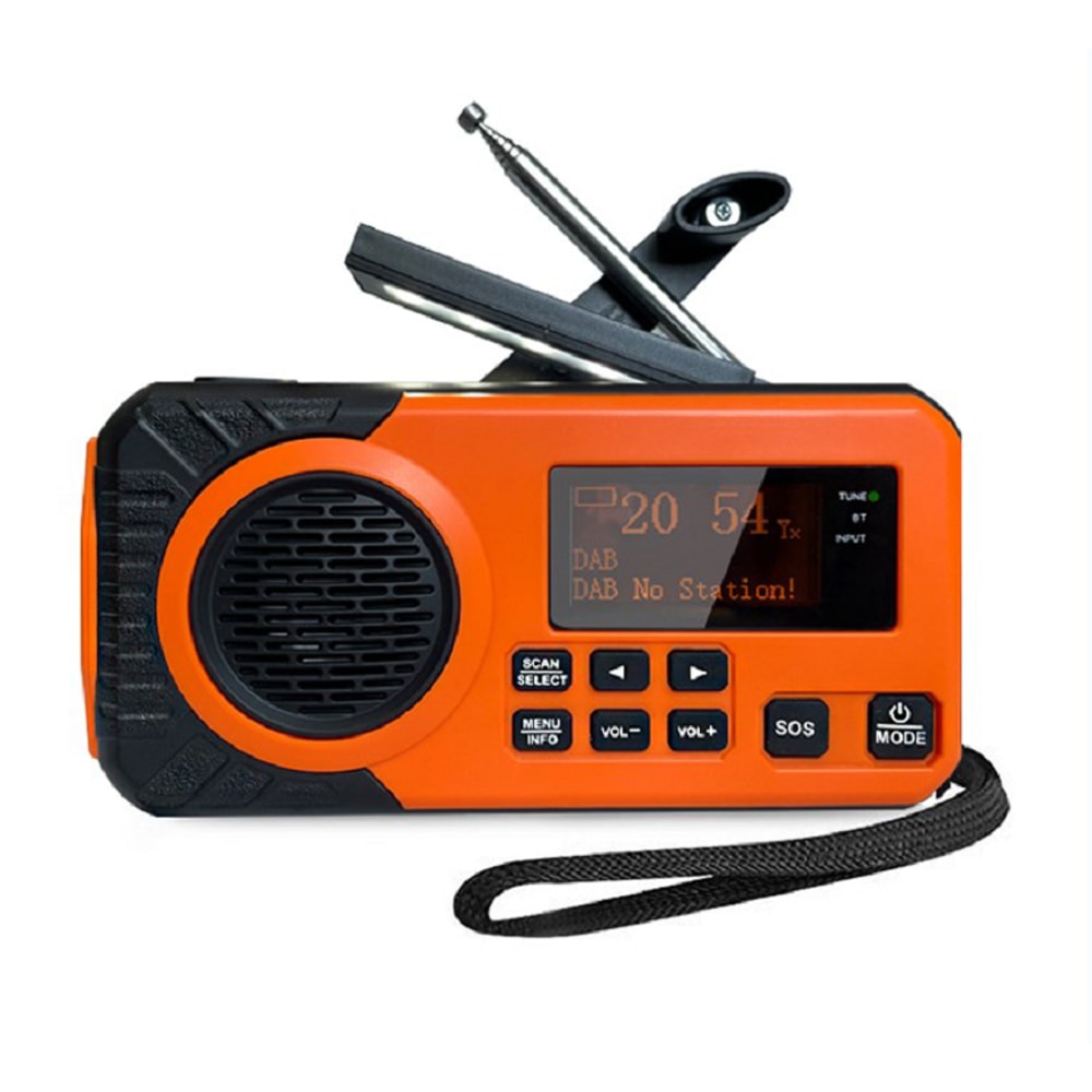 Portable Solar Emergency Radio With Hand Crank Power Bank Reading Lamp 1
