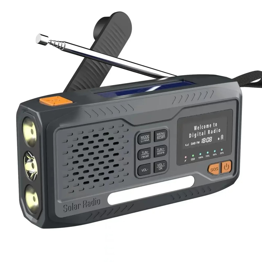 Bluetooth Solar Emergency Radio With Hand Crank Flashlight Portable Outdoor Radio For Camping Sur 6