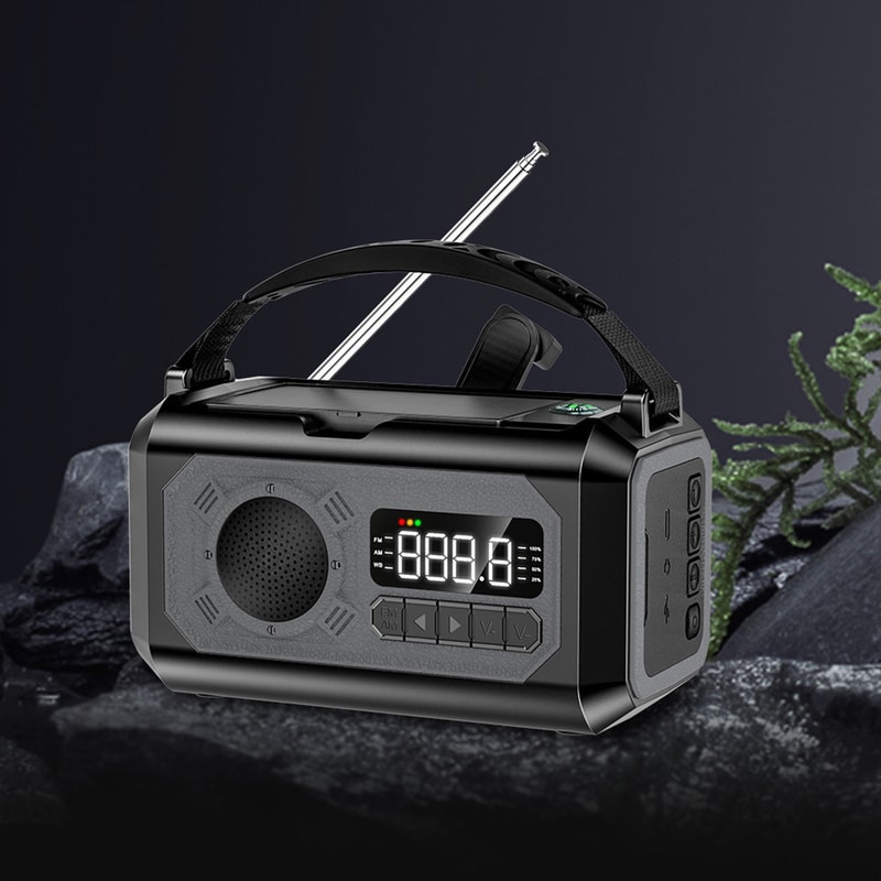 Emergency Weather Radio With Hand Crank Radio And Solar Charging 5