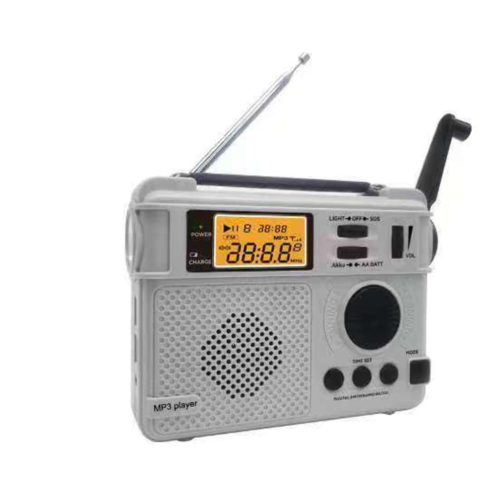 Hand Crank Emergency Radio With Solar Charger Flashlight And Power Bank 7