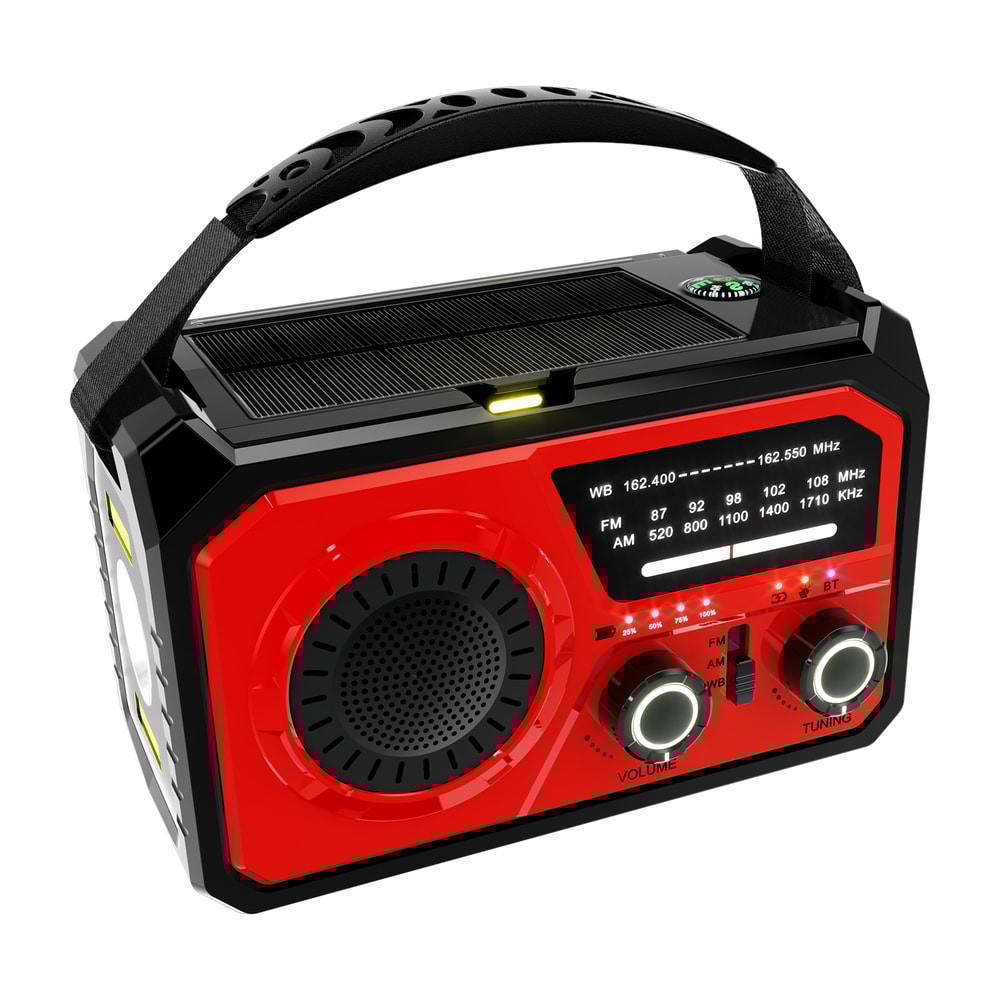 StormReady Emergency Weather Radio with Hand Crank, Solar Charging and SOS Light