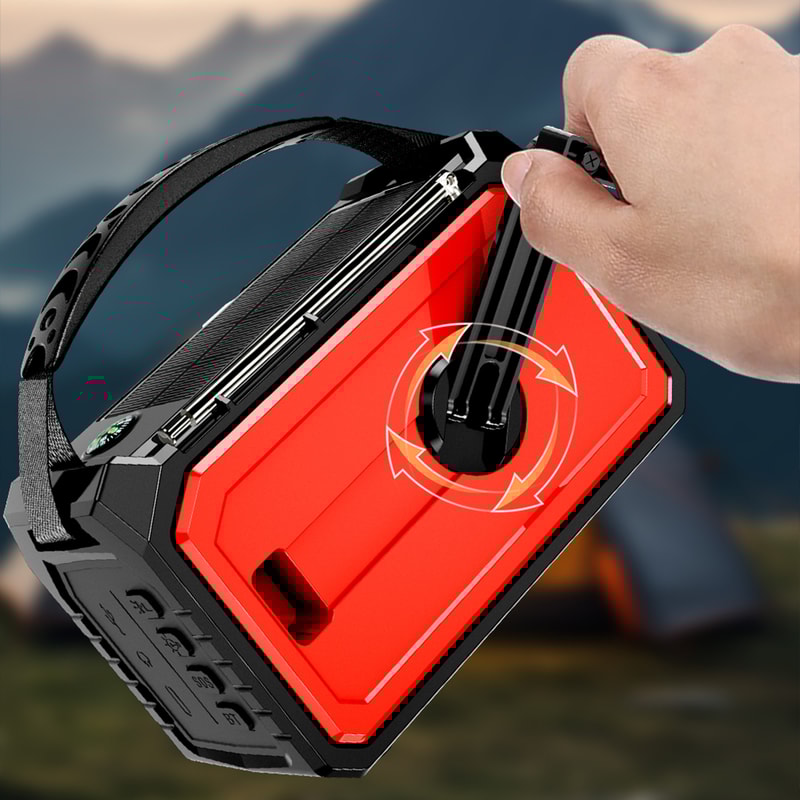 StormReady Emergency Weather Radio with Hand Crank, Solar Charging and SOS Light
