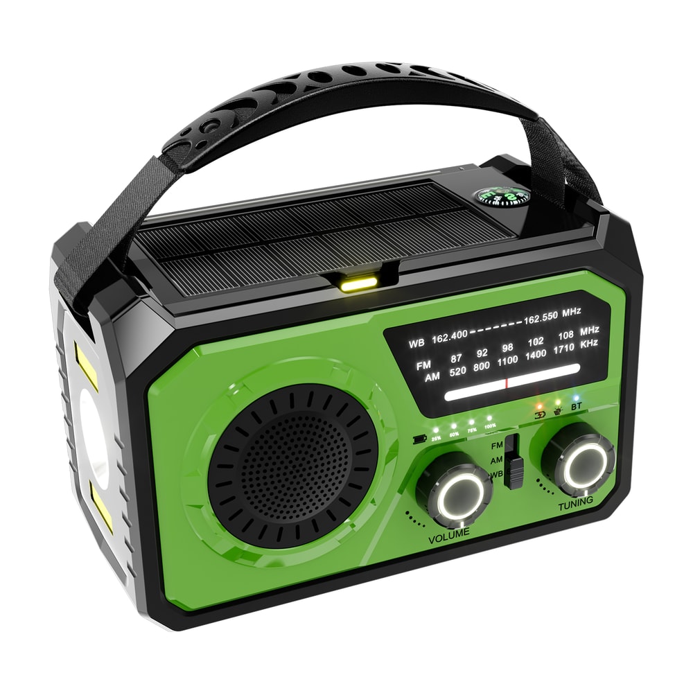 StormReady Emergency Weather Radio with Hand Crank, Solar Charging and SOS Light