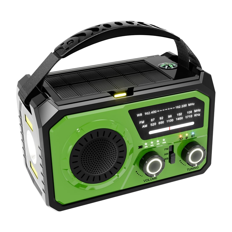 StormReady Emergency Weather Radio with Hand Crank, Solar Charging and SOS Light