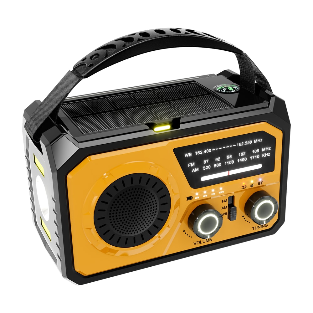 StormReady Emergency Weather Radio with Hand Crank, Solar Charging and SOS Light