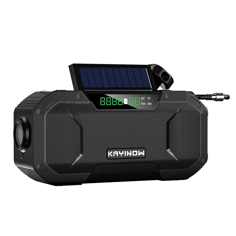 Hand Crank Emergency Radio with Solar Charging, Flashlight and SOS Alarm