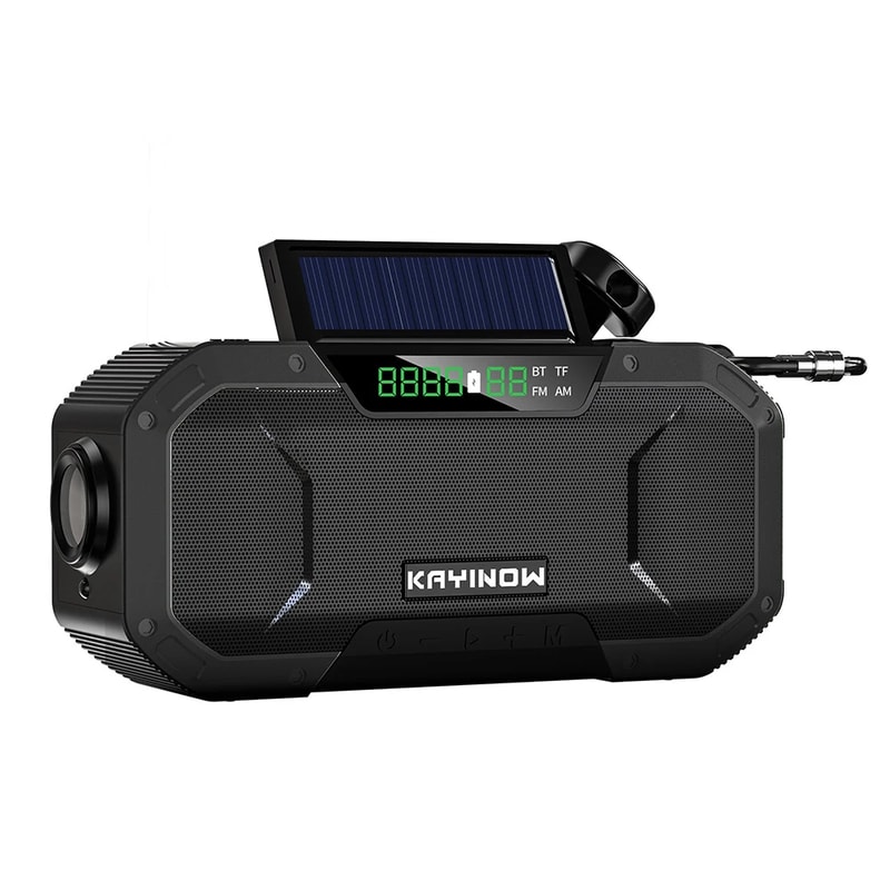 Hand Crank Emergency Radio with Solar Charging, Flashlight and SOS Alarm